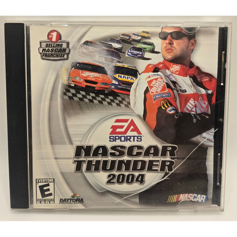 EA Sports NASCAR Thunder 2004 PC Game Tony Stewart Jewel Case Vintage Racing